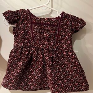 Corduroy baby doll style shirt 12-18M Gap